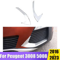 Dekorasi Stiker Sampul Lampu Kabut Depan สำหรับ Peugeot 3008 5008 GT 3008GT 5008GT 2017 2018 2019 2020 Aksesori Mobil ABS