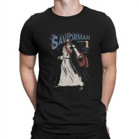 Fun Saviorman T-Shirt for Men Crew Neck Cotton T Shirt Jesus God Short Sleeve Tee Shirt Gift Clothing 4XL 5XL 6XL