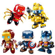 Mô hình lắp ghép Siêu anh hùng Người sắt Iron Man, Người nhện Spider Man