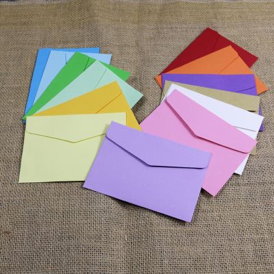 【YF】☽☢  10pcs Paper Colorful Blank Envelopes 115x82mm Bank Card Greeting Cards Membership