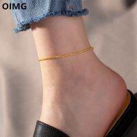 【CW】☄  316L Gold Color GlitteringAnklet for Foot Accessories Jewelry Ankle The Leg