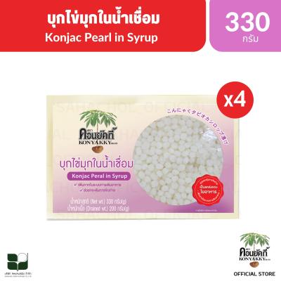 Konyakky คอนยัคกี้ บุกไข่มุกในน้ำเชื่อม 200g  4 ซอง อาหารสุขภาพ เจ บุกไข่มุก