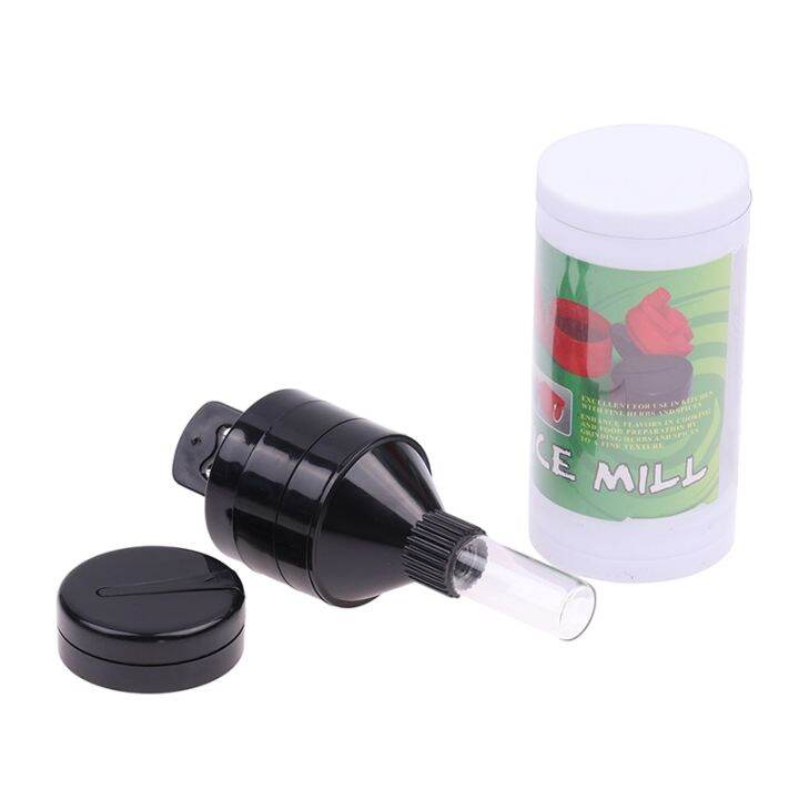 1Set Snuff Kit Powder Spice Grinder Plastic Hand Miller Snuff Snorter