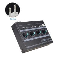 Ultra Compact Headphone Amplifier 6.35mm 3.5mm With Power Adapter Stage 4 Channels Studio Portable Stereo Mixer Aluminum Alloy