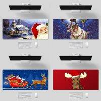 Merry Christmas Gaming Mouse Pad XL แผ่นรองเมาส์เกมมิ่งขนาดควีนไซส์ 90x40 แผ่นรองโต๊ะคอมพิวเตอร์คีย์บอร์ด