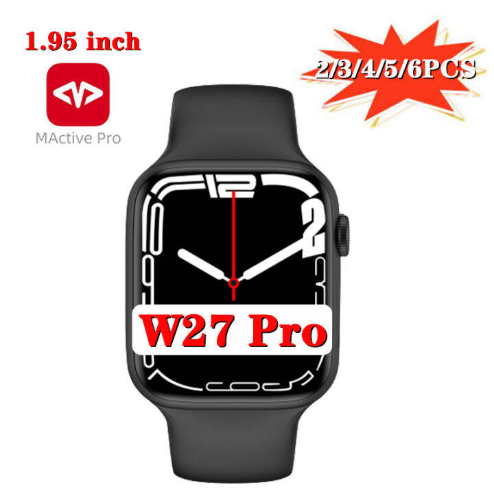 （HOT）W27 PRO Smart Watch 23456PCS 1.95 inch IP68 Men Women NFC Wireless