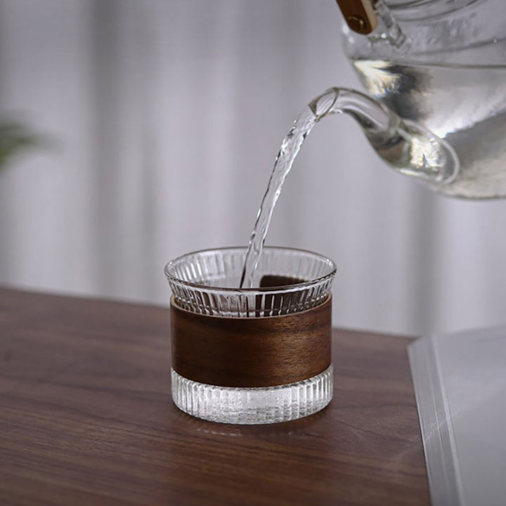 carmelun-ถ้วยชาแก้วน้ำ-sloki-kaca-ที่วางแก้ววอลนัทถ้วยกาแฟแก้ว