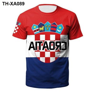 New soccer Cup fans cheer leisure fashion round collar T-shirt with short sleeves jacket