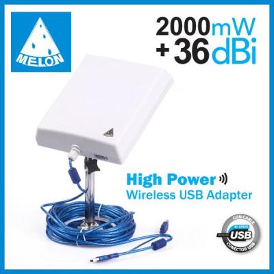 High Power Wifi Antenna WiFi USB Adapter ตัวรับสัญญาณไวไฟ ระยะไกล เพิ่มสัญญาณ Wifi ให้แรงขึ้น รับสัญญาณได้ไกลขึ้น