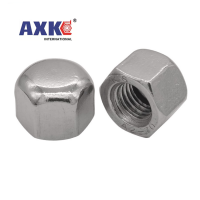 1/10pcs M3 M4 M5 M6 M8 M10 M12 M14 M16 304 A2-70 สแตนเลสสตีล HEX หกเหลี่ยมสั้นต่ำบางหมวก Acorn NUT ฝาครอบตาบอด NUT DIN917-cijiha