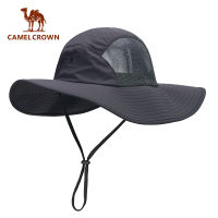 CAMELCROWN ที่คลุมขอบใหญ่กันแดดกลางแจ้ง,ที่หมวกชาวประมงหมวกคาวบอยกันแดด