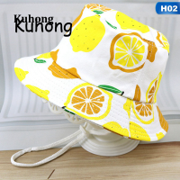 Kuhong KIDS Baby fruitsหมวกบังแดดUPF 50 + Seriesหมวกชาวประมง 3-8y