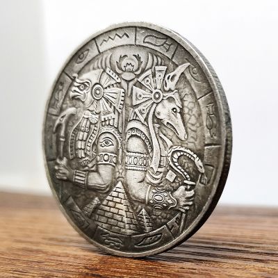 Egypt Death Protector Anubis Coin Pyramid Wanderer Coins Anubis And Eagle Commemorative Coins Home Decoration Gift Accessories