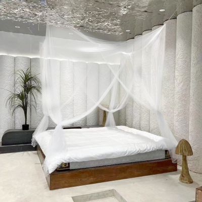 【LZ】☢✧㍿  Square Four Doors Mosquito Tent Super Large Mosquito Net Ornament Double Bed Mosquito Net Fabric Canopy Net Quarto Door Tent