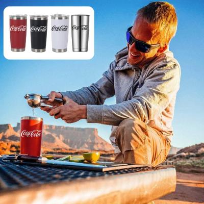 Coca Cola Pattern Thermos Cup 304 Stainless Steel Double Brush Creative And Bully With Ice Cup Mug Straw Coffee Layer Lid Cup Straw Z4G3