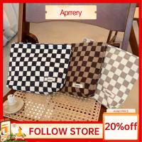 Aprery Tas Kosmetik ลูกฟูกสไตล์วินเทจ,หมากรุกบอร์ดแบบพกพาที่ใส่ของมีซิปกระเป๋าแฟชั่นสะดวกกระเป๋าเข้าห้องน้ำผู้หญิง