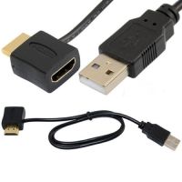 สายเคเบิลพาวเวอร์ซัพพลาย hdmi ตัวผู้ เป็นตัวเมีย Usb เป็น hdmi ตัวผู้ เป็นตัวเมีย ขนาด 0.5 ม.