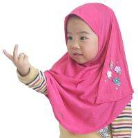 【YF】 Muslim Girls Kids Hijab Scarf Shawls Lovely Elegent Hijabs for 3 to 8 years old