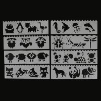 ✷✲ Cute Animal Shaped DIY Layering Stencils Painting Scrapbook Coloring Embossing Album Decorative Card Hollow Template 8Pcs/Set