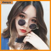 SHENGZU พังก์สไตล์ แว่นกันแดดกลมเล็ก สีสันสดใส การป้องกัน UV400 แว่นตากันแดดฮิปปี้ แฟชั่นสำหรับผู้หญิง เฉดสีวงกลม สำหรับผู้หญิงและผู้ชาย