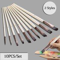 dfh▬♗∈  10 Pcs/Set Watercolor Hair Handle Pens Student Paint Tools Stationery