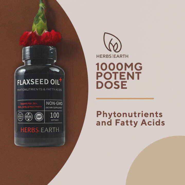 Flaxseed Oil Capsules 1000 mg Health Heart, Fertility, Weight Loss