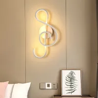 Modern Minimalist Wall Lamps Living Room Bedroom Bedside Luster AC90V-260V LED Indoor black white Lamp Aisle Lighting decoration