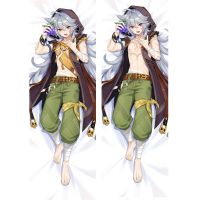 (ปลอกหมอนเท่านั้น) หมอนคอสเพลย์มีดโกนแบบอนิเมะ Dakimakura Genshin เคสพีชสกินกอดร่างกายปลอกหมอนชุดเครื่องนอนหมาป่า Deco