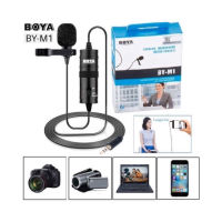 แท้100% BOYA BY-M1 Vlog วิดีโอเสียงบันทึกไมโครโฟนสำหรับ ios Android Mac Lapel Mic Lavalier ไมโครโฟนสำหรับกล้อง DSLR กล้องวิดีโอ