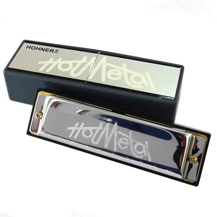 hohner-hot-metal-harmonica-ฮาร์โมนิก้า-10-ช่อง-คีย์-e-แถมฟรีเคส-amp-คอร์สออนไลน์