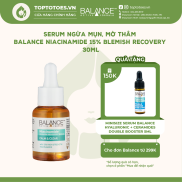 Serum ngừa mụn, mờ thâm Balance Niacinamide 15% Blemish Recovery 30ml NHẬP