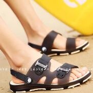 Giày sandal đi mưa 2 quai ngang quai nhựa dẻo đế EVA siêu nhẹ êm chân