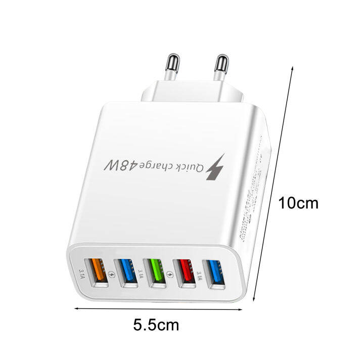 ที่ชาร์จแบบมีหลายรูเก็บข้อมูลขนาดใหญ่สำหรับประเทศต่างๆ-qc3-0ชาร์จเร็ว5เครื่องชาร์จพอร์ต-usb-พร้อมระบบชาร์จเร็วสำหรับโทรศัพท์มือถืออะแดปเตอร์อเนกประสงค์พร้อมปลั๊ก-eu-และไฟที่เหมาะสม