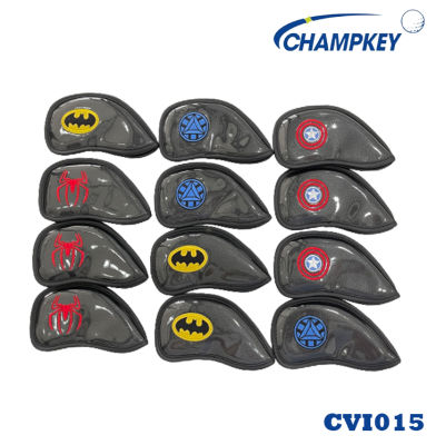 Champkey ปลอกหุ้มหัวไม้กอล์ฟชุดเหล็ก ลาย Avenger สีดำ (CVI015) Iron Cover สินค้าใหม่พร้อมส่งทันที