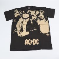 เสื้อวงAC/DC ลายโอเวอร์ปริ้น ตะเข็บเดี่ยวบนล่าง สไตล์วินเทจ สกรีนทั้งตัว ผ้านอก เสื้อOVP เสื้อโอเวอร์ไซส์ เสื้อวงดนตรีต่างประเทศ