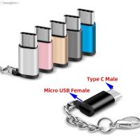 ✈ Portable Anti-lost Keychain USB-C to Micro USB Adapter Female Adapter Converter USB 2.0 for Samsung Huawei Dropshipping