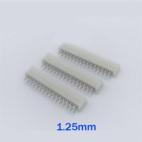 10pcs 1.25mm pitch single-sided FFC/FPC flexible cable socket double-row straight plug straight-pin lockless connector