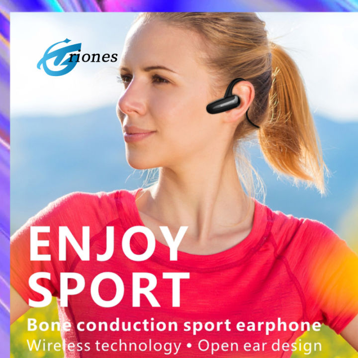 f809ระบบนำเสียงผ่านกระดูกชุดหูฟังที่รองรับบลูทูธสำหรับผู้ชายกีฬาสำหรับผู้หญิงหูฟังใส่วิ่งพร้อม-ipx5ไมค์กันน้ำ