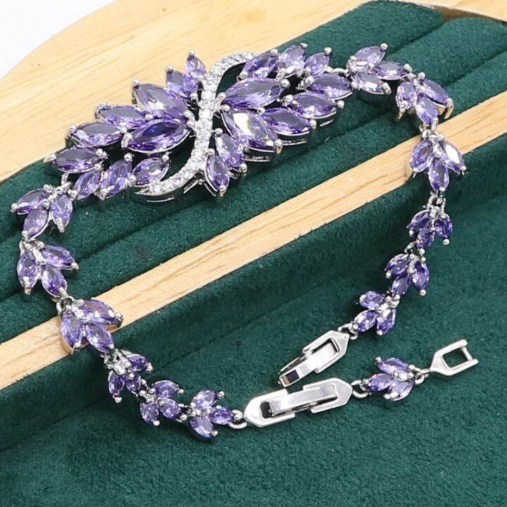 luxurious-purple-amethyst-925-sterling-silver-jewelry-set-for-women-bracelet-earrings-necklace-pendant-ring-birthday-gift