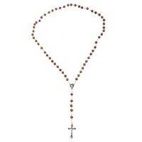 Rosary สร้อยคอไขว้อุปกรณ์ของขวัญศักดิ์สิทธิ์สำหรับผู้หญิงยายของวันแม่สำหรับผู้ชื่นชอบศาสนาคริสเตียน