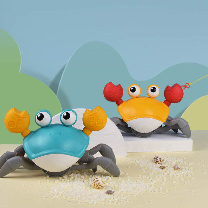 Online celebrity amphibious crab toy Tik Tok with children bathing