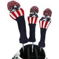 wooden club hat knitting pole wool head protective 3-piece set for men and women both colors are optional