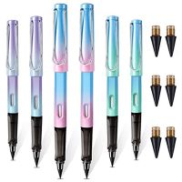 Gradient Color Endless Pencil Eternal Pencils Constantly Write Primary School Non-toxic Erasable HB Pencil Ink-free