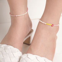 (18K gold plated) Bloomsnoon กำไลข้อเท้า Gerber daisy anklet &amp; candy apple anklet