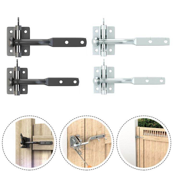 【LZ】 SelfLocking Gate Latch Carbon Steel Post Mounted Fence Gate Latch