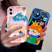 เคส RouJiang สำหรับ iPhone 15 14 13 12 11 Pro Max X XR Xs Max 8 7 6S Plus SE 2020ตัวการ์ตูนตัวการ์ตูนน่ารักเคสโทรศัพท์เป็นคู่เจ้าหญิงและเจ้าชาย