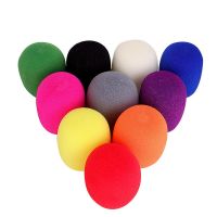 ﺴ☇ Microphone Windscreen Foam Cover Thick Mic Covers Foam Mic Pop Filter for Studio Interview Karaoke DJ (10 Colors)