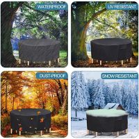 15 Size Patio Furniture Cover Heavy Duty Waterproof Anti-Fading Cover for Outdoor Round Table &amp; Chairs Set Waterproof Cover