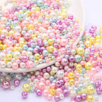 150pcslot Colorful ABS Imitation Pearls Mix 3-8mm Round Beads With Holes DIY Bracelet Charms Necklace Beads For Jewelry Making