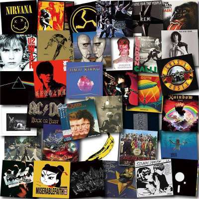 New Rock Band Record Cover Stickers Retro Punk Personalized Guitar Decorative Notebook Stickers Queen